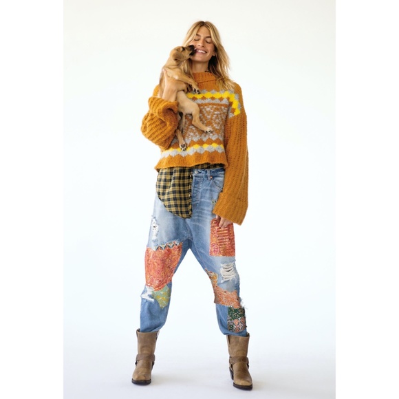 Free People Denim - Free People Zappa Patched Harem Jeans Sz 26